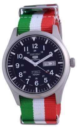 Seiko 5 스포츠 오토매틱 폴리에스터 SNZG11J1-var-NATO23 100M 남성용 시계