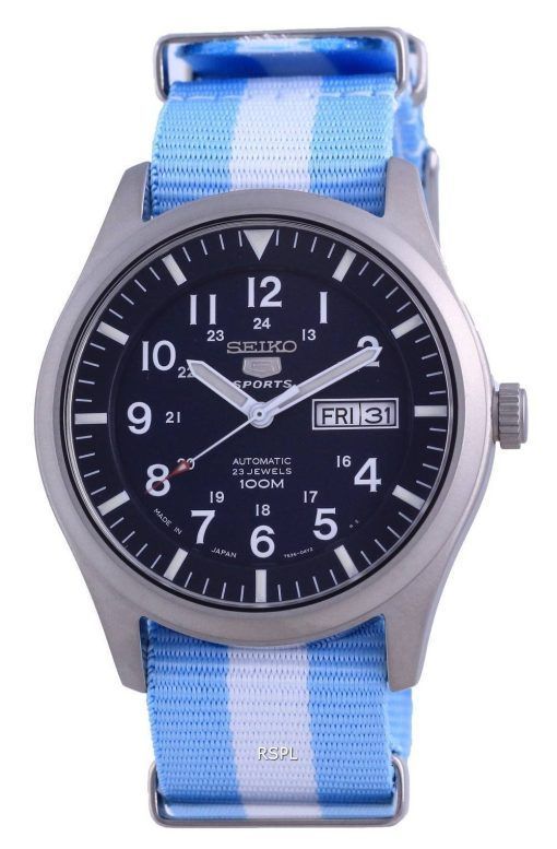 Seiko 5 스포츠 오토매틱 폴리에스터 SNZG11J1-var-NATO24 100M 남성용 시계