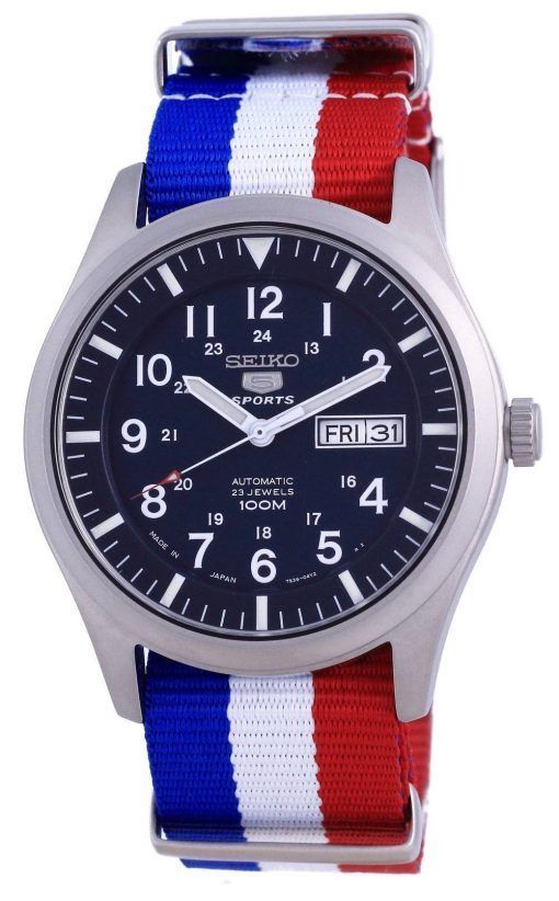 Seiko 5 스포츠 오토매틱 폴리에스터 SNZG11J1-var-NATO25 100M 남성용 시계