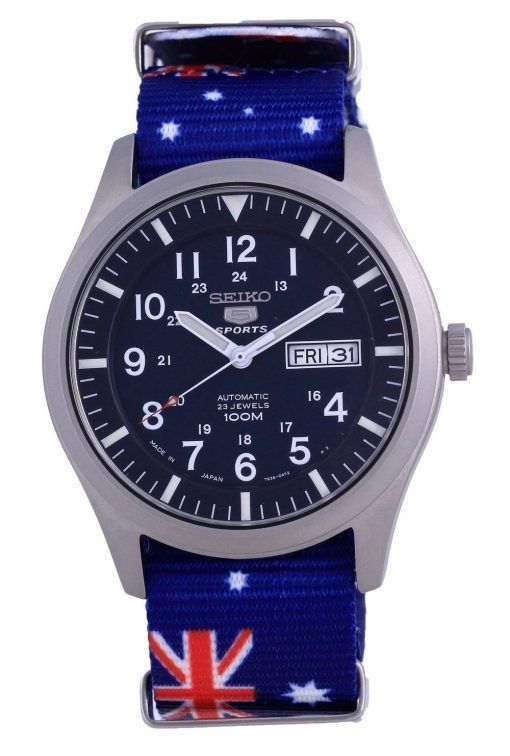 Seiko 5 스포츠 오토매틱 폴리에스터 SNZG11J1-var-NATO30 100M 남성용 시계