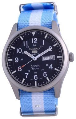 Seiko 5 스포츠 오토매틱 폴리에스터 SNZG11K1-var-NATO24 100M 남성용 시계