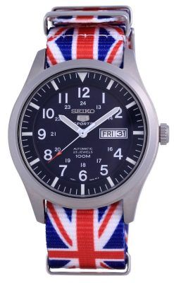 Seiko 5 스포츠 오토매틱 폴리에스터 SNZG11K1-var-NATO28 100M 남성용 시계