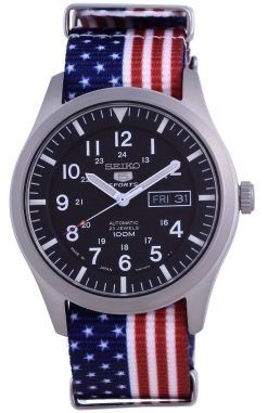 Seiko 5 스포츠 오토매틱 폴리에스터 SNZG15J1-var-NATO27 100M 남성용 시계