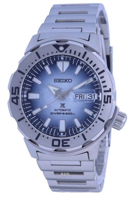 Seiko Prospex Save The Ocean Frost Monster Special Edition 오토매틱 다이버의 SRPG57 SRPG57J1 SRPG57J 200M 남성용 시계
