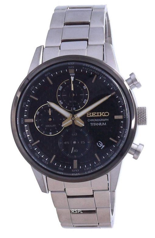 Seiko Discover More 티타늄 크로노그래프 쿼츠 SSB391 SSB391P1 SSB391P 100M 남성용 시계