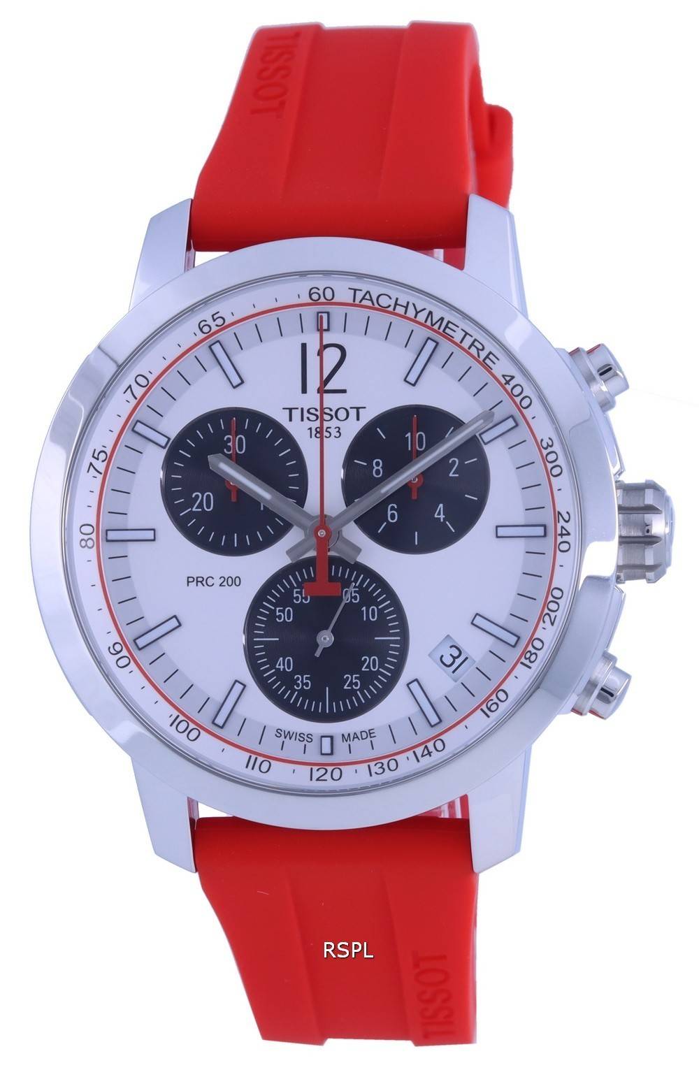 Tissot T-Sport PRC Tachymeter 쿼츠 다이버의 T114.417.17.037.02 T1144171703702 200M 남성용 시계