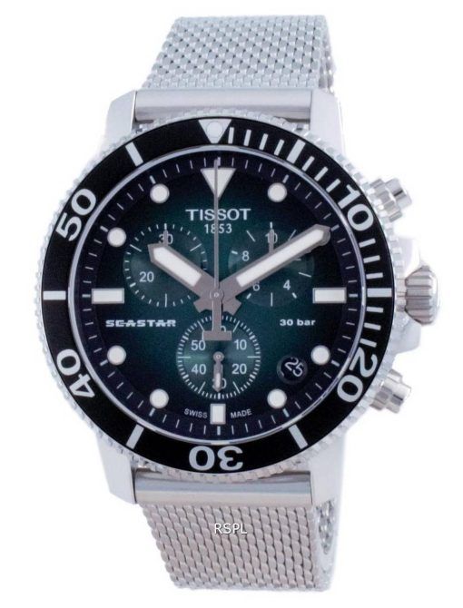 Tissot T-Sport Seastar 1000 크로노 그래프 다이버 쿼츠 T120.417.11.091.00 T1204171109100300M 남성용 시계