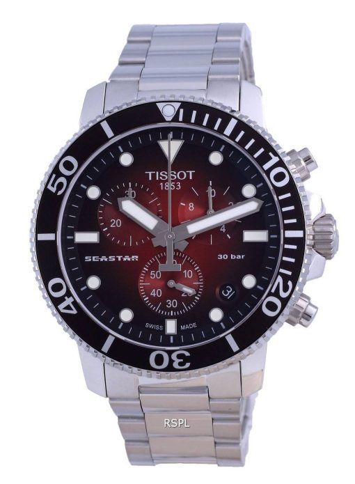 Tissot T-Sport Seaster 1000 크로노 그래프 다이버 쿼츠 T120.417.11.421.00 T1204171142100 300M 남성용 시계