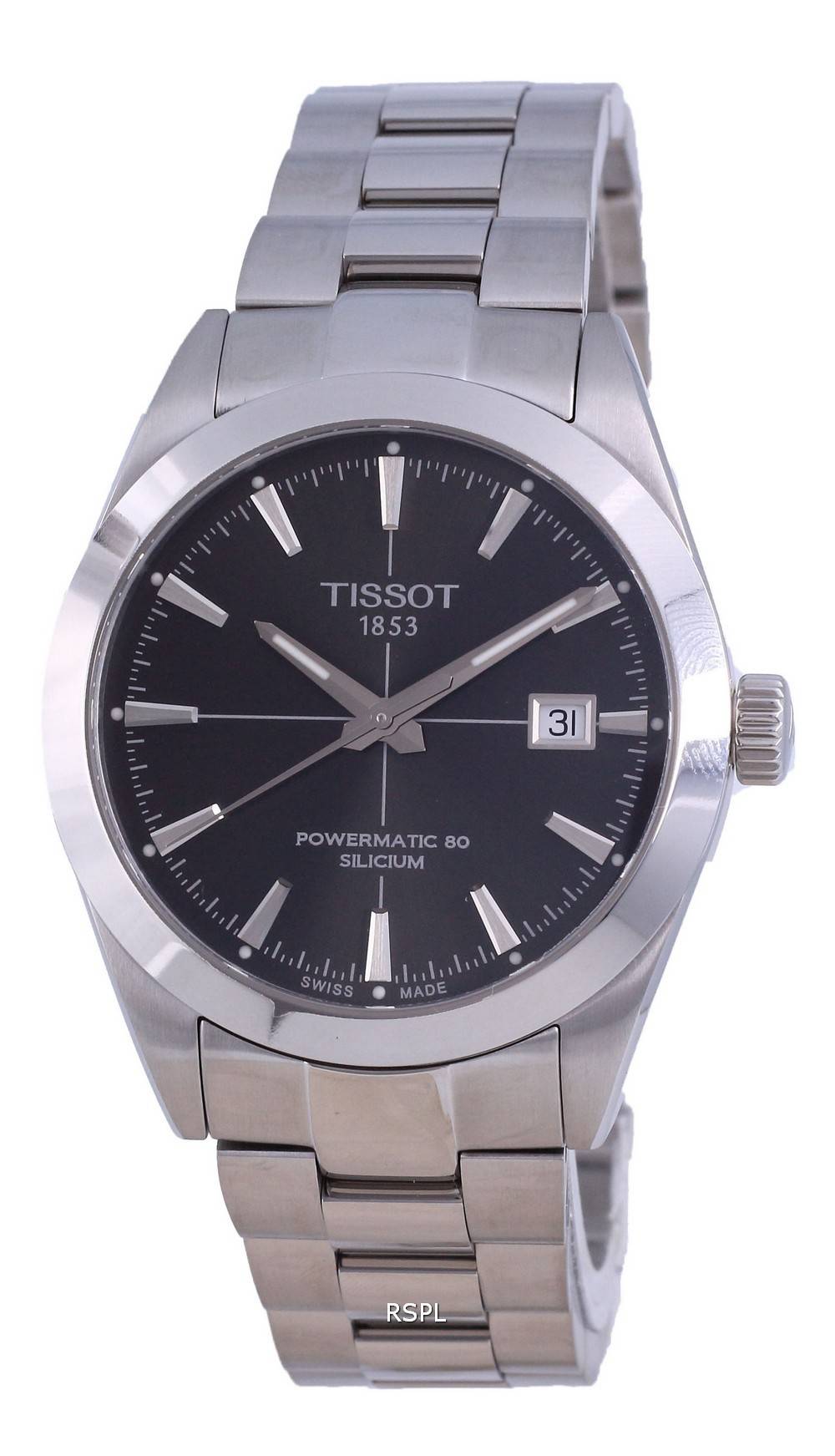 Tissot T-Classic Gentleman Powermatic 80 Silicium 자동 T127.407.11.061.01 T1274071106101 100M 남성용 시계