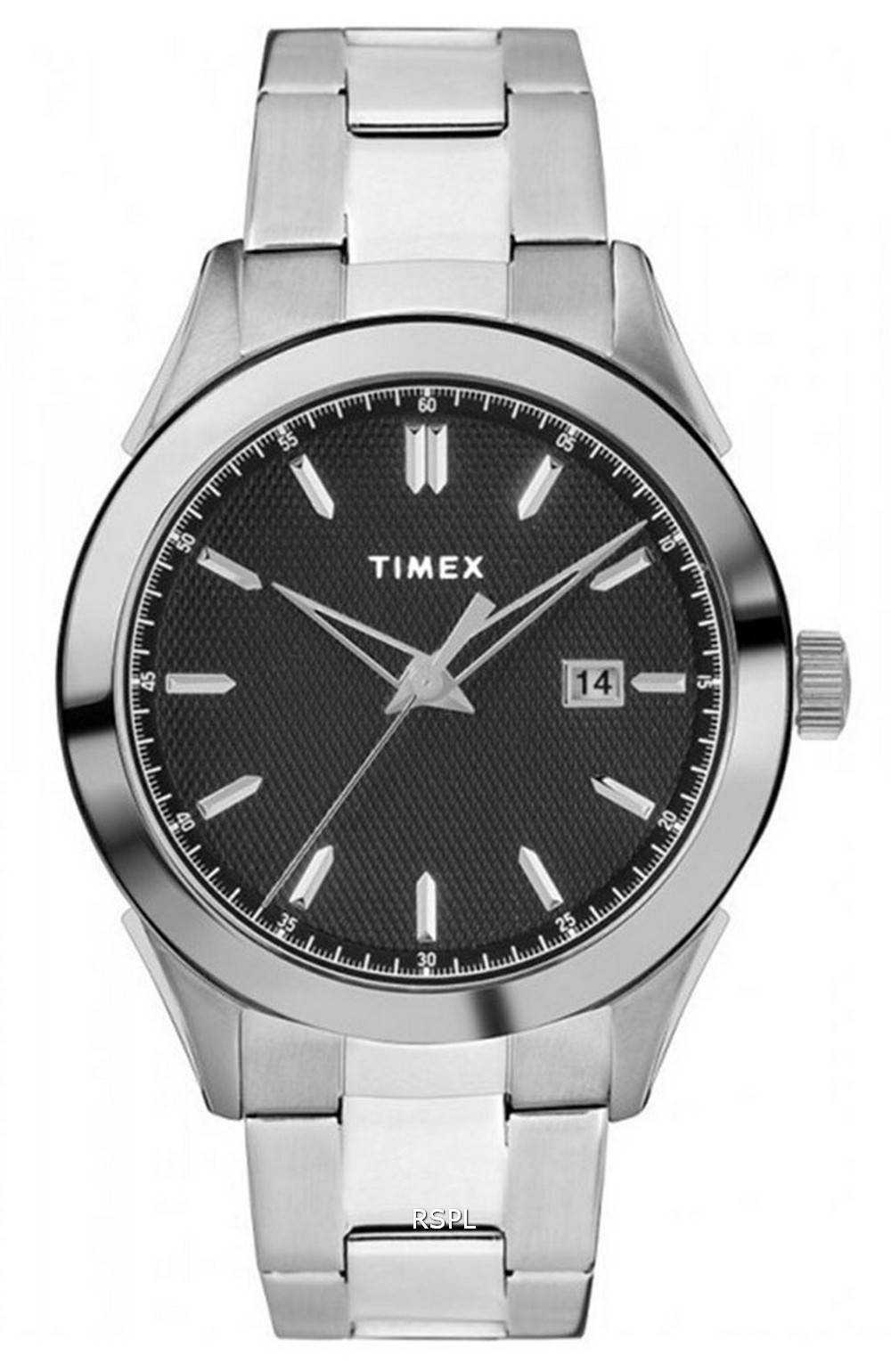 타이멕스 토링턴 블랙 다이얼 스테인레스 스틸 쿼츠 TW2R90600 남성용 시계