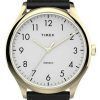 Timex Easy Reader 화이트 다이얼 쿼츠 가죽 스트랩 TW2T71700 남성용 시계