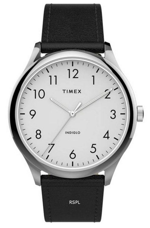 Timex Modern Easy Reader 화이트 다이얼 쿼츠 TW2T71800 남성용 시계