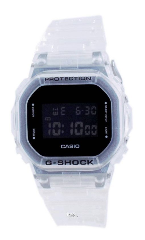 카시오 G-Shock 스켈레톤 투명 다이버의 디지털 DW-5600SKE-7 DW5600SKE-7 200M 남성용 시계