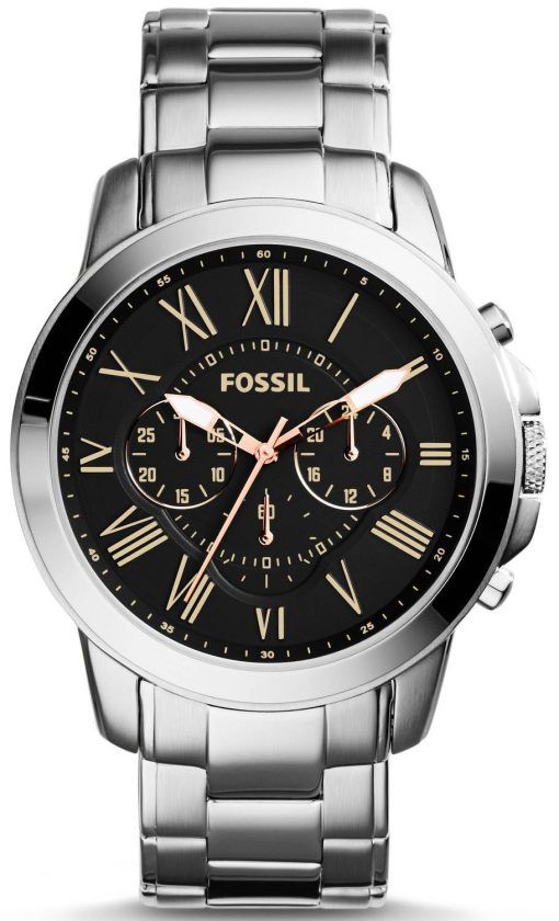 화석 부여 크로 노 그래프 블랙 다이얼 FS4994 남자의 시계