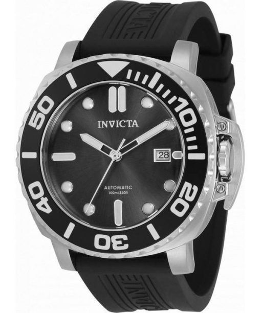 Invicta Pro 다이버 Black 다이얼 실리콘 스트랩 오토매틱 34318 100M 남성용 시계