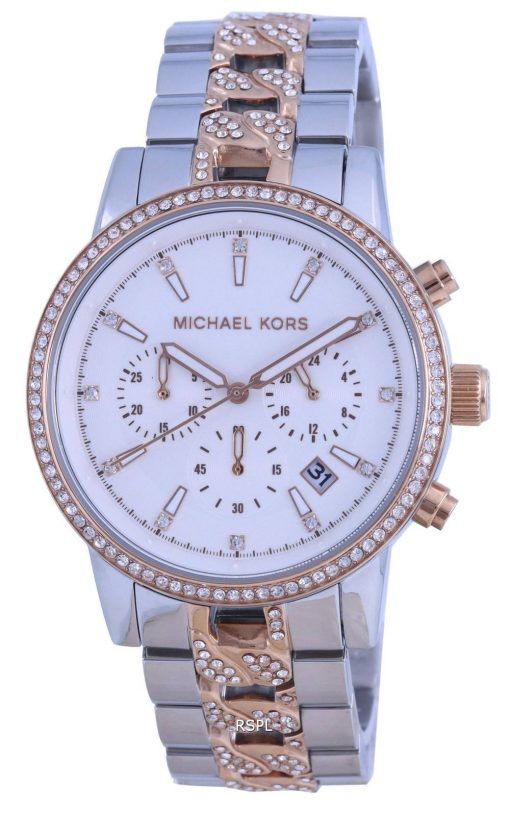 Michael Kors Ritz Crystal Accents 크로노그래프 쿼츠 MK6938 100M 여성용 시계