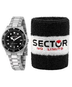 Sector 230 검은색 다이얼 스테인리스 스틸 쿼츠 R3253161529 100M 여성용 시계