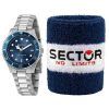 Sector 230 블루 다이얼 스테인리스 스틸 쿼츠 R3253161530 100M 여성용 시계