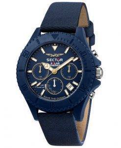 Sector Save The Ocean 크로노그래프 Blue Matt 다이얼 쿼츠 R3271739001 남성용 시계