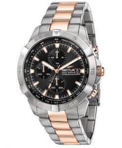 Sector ADV2500 크로노그래프 검은색 다이얼 Two Tone 스테인리스 스틸 쿼츠 R3273643002 100M 남성용 시계