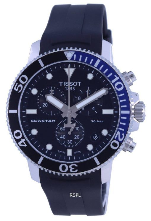 Tissot T-Sport Seastar 1000 다이버의 크로노 그래프 쿼츠 T120.417.17.051.02 T1204171705102 300M 남성용 시계