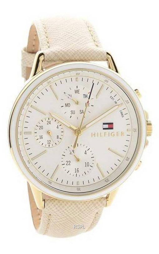 Tommy Hilfiger Carly 은 다이얼 가죽 스트랩 쿼츠 1781790 여성용 시계