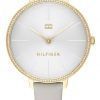 Tommy Hilfiger Kelly Crystal Accents 가죽 스트랩 쿼츠 1782110 여성용 시계