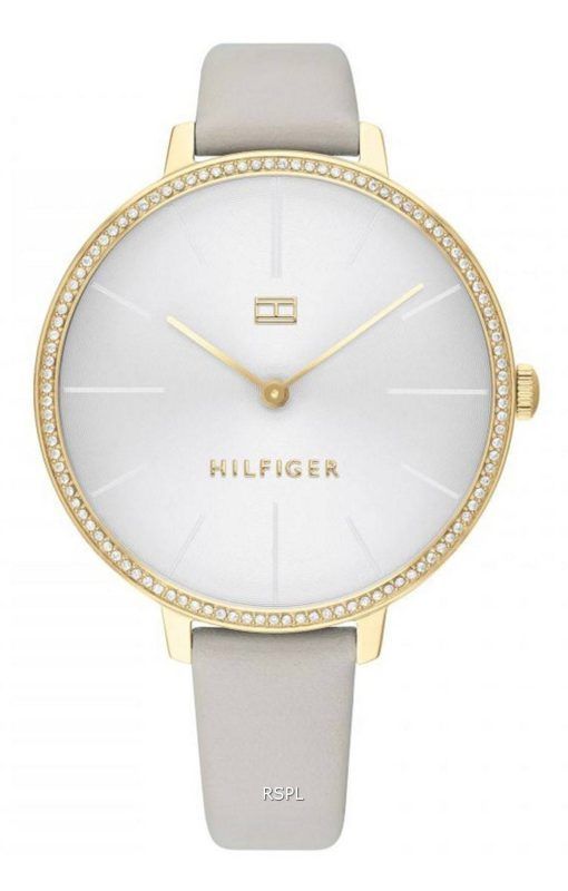 Tommy Hilfiger Kelly Crystal Accents 가죽 스트랩 쿼츠 1782110 여성용 시계