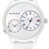 Tommy Hilfiger Meg 화이트 다이얼 실리콘 스트랩 쿼츠 1782145 여성용 시계