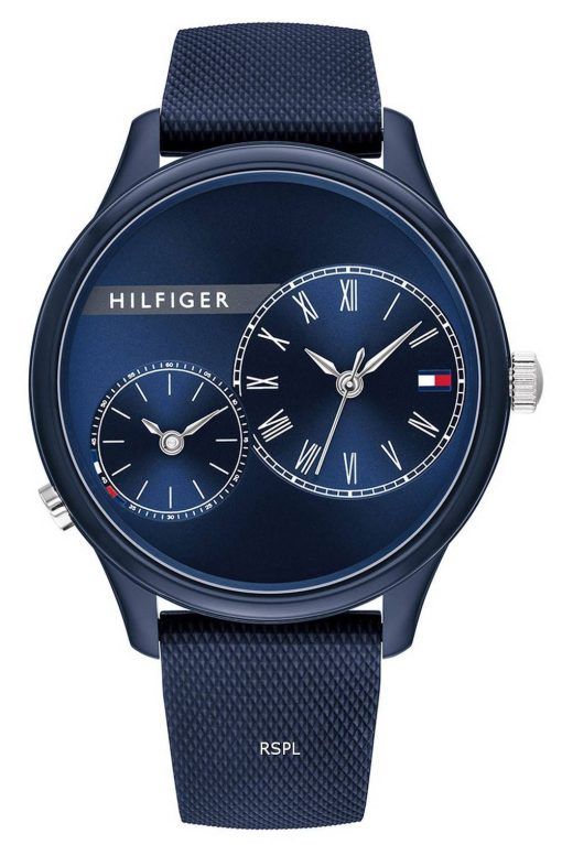 Tommy Hilfiger Meg Blue 다이얼 실리콘 스트랩 쿼츠 1782146 여성용 시계