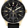 Tommy Hilfiger Austin Black 다이얼 실리콘 스트랩 쿼츠 1791636 남성용 시계