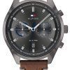 Tommy Hilfiger Bennett 그레이 다이얼 가죽 스트랩 쿼츠 1791730 남성용 시계