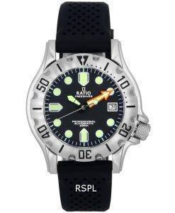 Ratio FreeDiver Professional 사파이어 블랙 다이얼 오토매틱 RTF009 500M 남성용 시계