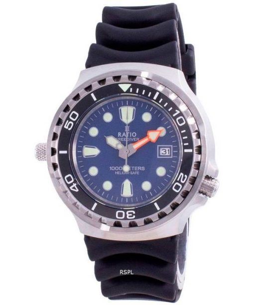 Verhältnis 2. Generation Free Diver Helium-sicherer Quarz 1038EF102V-BLU-V02 1000M Herrenuhr