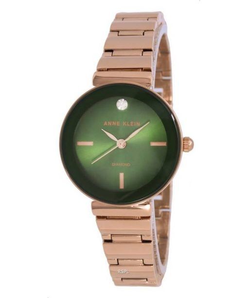 Anne Klein Diamond Accent Green 다이얼 쿼츠 2434GNRG 여성용 시계