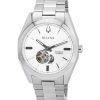 Bulova Surveyor Expansion Open Heart 실버 다이얼 오토매틱 96A274 남성용 시계