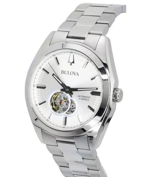 Bulova Surveyor Expansion Open Heart 실버 다이얼 오토매틱 96A274 남성용 시계