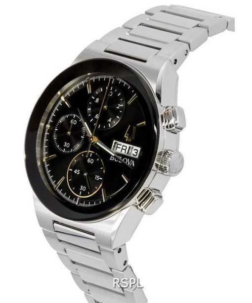 Bulova Millennia Modern 크로노그래프 블랙 다이얼 쿼츠 96C149 남성용 시계