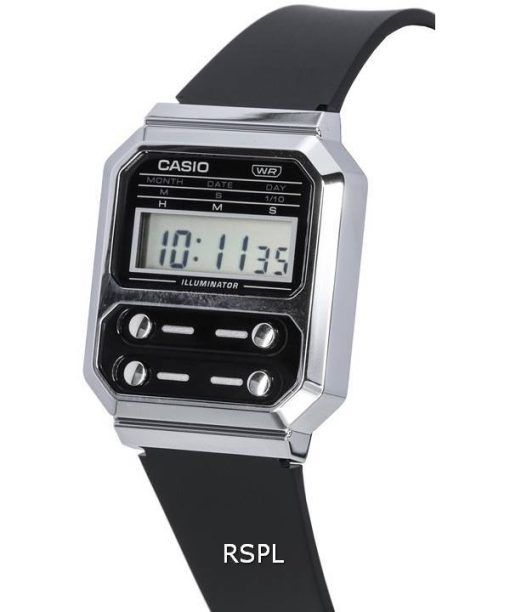 카시오 빈티지 디지털 블랙 다이얼 쿼츠 A100WEF-1A A100WEF-1 남여 공용 시계