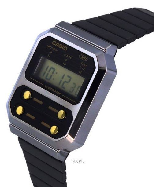 카시오 빈티지 디지털 스테인레스 스틸 쿼츠 A100WEGG-1A2 남성용 시계