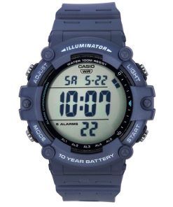 카시오 스탠다드 디지털 블루 레진 스트랩 쿼츠 AE-1500WH-2A 100M 남성용 시계
