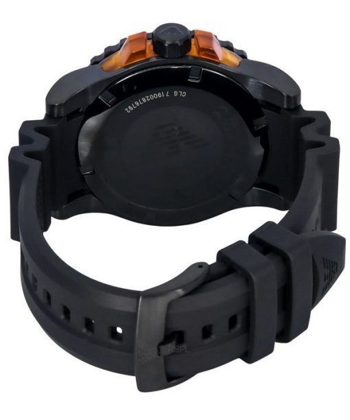 엠포리오 아르마니 아쿠아 블랙 폴리우레탄 스트랩 블랙 다이얼 쿼츠 다이버 AR11539 200M 남성용 시계