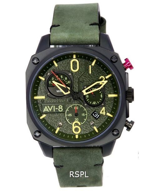 AVI-8 Hawker Hunter Deep Green Retrograde 크로노 그래프 쿼츠 AV-4052-08 남성용 시계