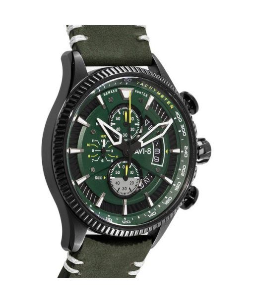 AVI-8 Hawker Hunter Avon 크로노 그래프 Charcoal Green 다이얼 쿼츠 AV-4064-02 남성용 시계