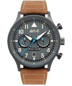 AVI-8 Hawker Hurricane Carey Dual Time Orissa Grey 다이얼 쿼츠 AV-4088-04 남성용 시계