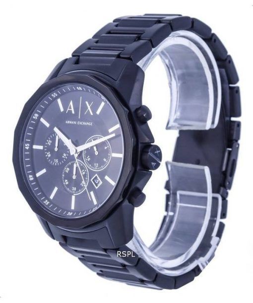 아르마니 익스체인지 크로노그래프 스테인레스 스틸 검은색 다이얼 쿼츠 AX1722 남성용 시계