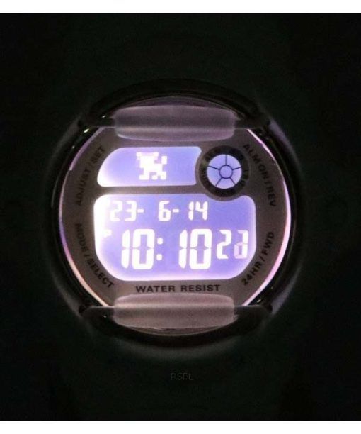 카시오 Baby-G 디지털 파스텔 그린 수지 스트랩 쿼츠 BG-169U-3 200M 여성용 시계