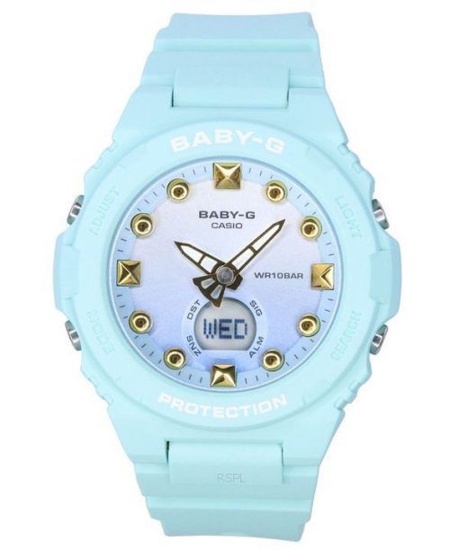 Casio Baby-G Summer Colors Series 아날로그 그린 수지 스트랩 쿼츠 BGA-320-3A 100M 여성용 시계