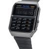 카시오 빈티지 디지털 계산기 스테인레스 스틸 쿼츠 CA-500WEGG-1B 남성용 시계