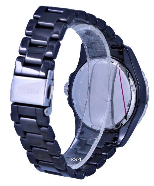 화석 FB-01 아날로그 세라믹 블랙 다이얼 쿼츠 CE1108 100M 여성용 시계